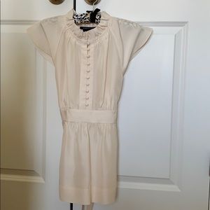 BCBG cream silk top